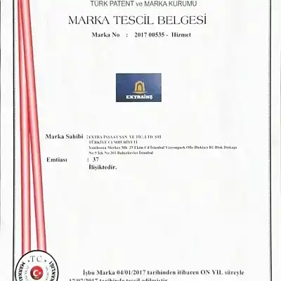 MARKA TESCİL BELGESİ