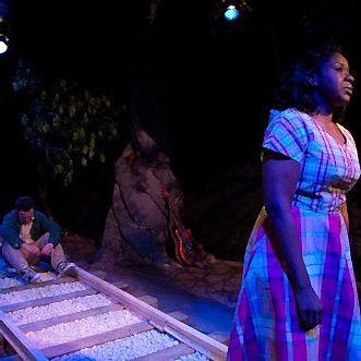 John Wehrman and LaNisa Frederick Prologue Theatre Take Her See the Maco Lights